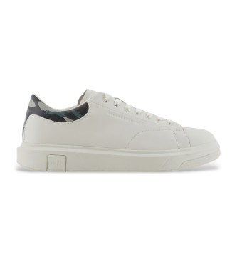 Armani Exchange White leather trainers