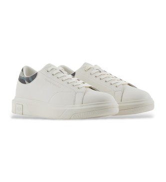 Armani Exchange White leather trainers