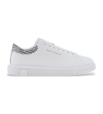 Armani Exchange Baskets en cuir blanc