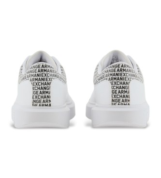 Armani Exchange Witte leren sportschoenen