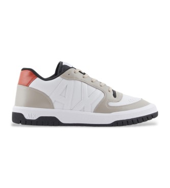 Armani Exchange Witte eco-leren pantoffels