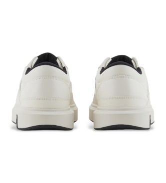 Armani Exchange Trainers with monogrammed tone-on-tone white upper