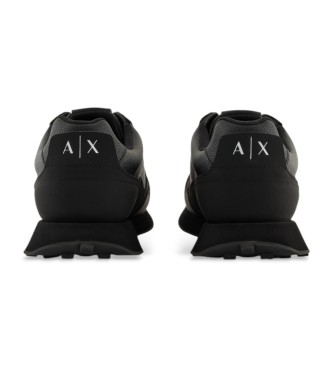 Armani Exchange Black logo trainers