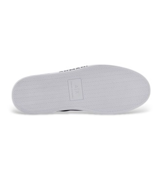 Armani Exchange Zapatillas de piel con logo en la suela negro