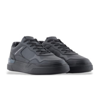 Armani Exchange Black logo trainers