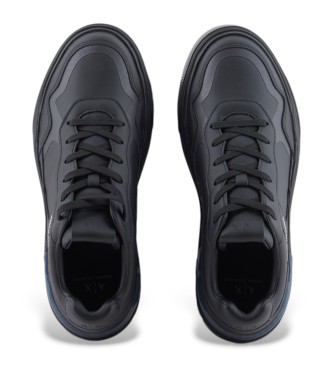 Armani Exchange Black logo trainers