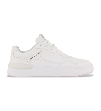 Armani Exchange White logo trainers