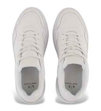 Armani Exchange White logo trainers