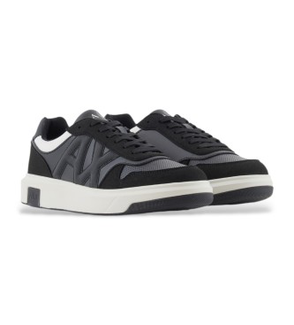 Armani Exchange Sneakers con dettagli a contrasto e logo laterale nero