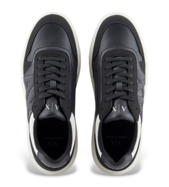 Armani Exchange Baskets avec dtails contrasts et logo latral noir