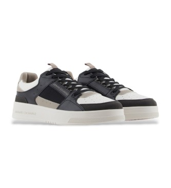 Armani Exchange Black logo trainers