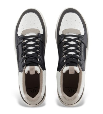 Armani Exchange Black logo trainers