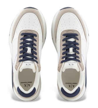 Armani Exchange Baskets blanches avec logo