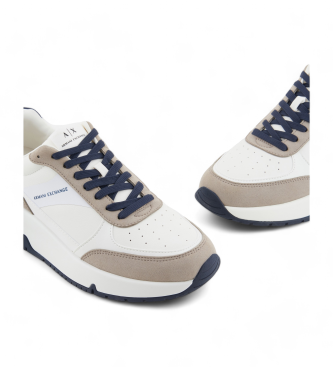 Armani Exchange White logo trainers