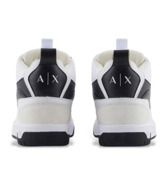 Armani Exchange White basketball style shoes