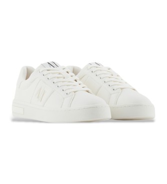 Armani Exchange White logo trainers