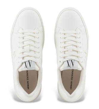 Armani Exchange White logo trainers