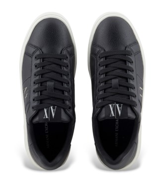 Armani Exchange Black logo trainers