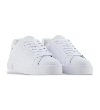 Armani Exchange White leather trainers