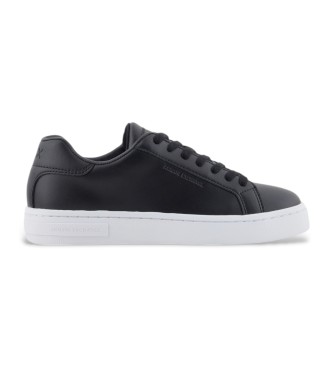 Armani Exchange Black leather trainers