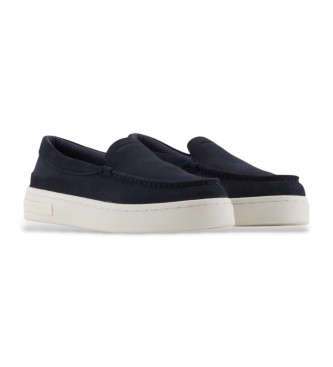 Armani Exchange Baskets en cuir bleu marine