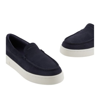 Armani Exchange Baskets en cuir bleu marine