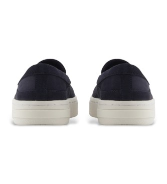 Armani Exchange Baskets en cuir bleu marine