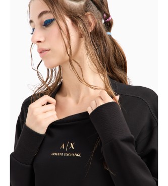 Armani Exchange Sweatshirt med rund hals sort