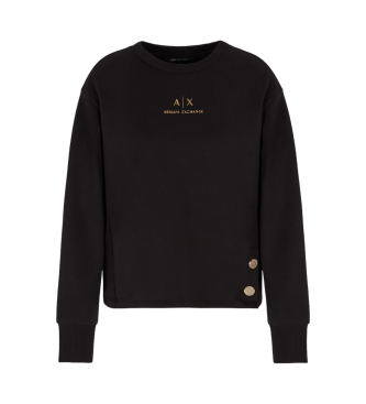 Armani Exchange Sweatshirt mit Rundhalsausschnitt Schwarz