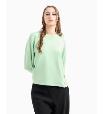 Armani Exchange Grn sweatshirt med rund hals