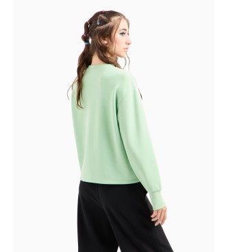 Armani Exchange Groen sweatshirt met ronde hals