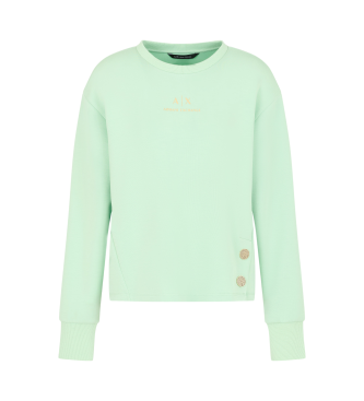 Armani Exchange Green crew neck sweatshirt