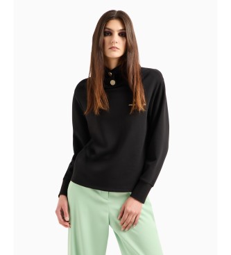 Armani Exchange Sweatshirt com gola preta