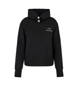 Armani Exchange Col de sweat-shirt Noir