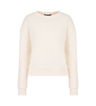 Armani Exchange Organic cotton basic crew neck sweatshirt ASV beige