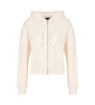 Armani Exchange White hooded sweatshirt