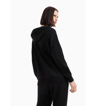 Armani Exchange Sudadera con capucha y parche de monograma tono sobre tono  Negro