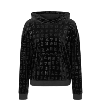 Armani Exchange Sweatshirt med rund halsringning Svart