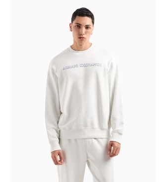 Armani Exchange Hoodless sweatshirt white