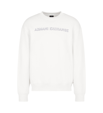 Armani Exchange Hoodless sweatshirt white