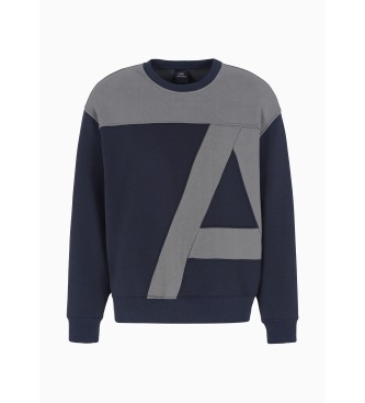 Armani Exchange Felpa con cappuccio blu scuro