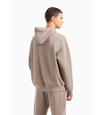 Armani Exchange Beige hooded sweatshirt