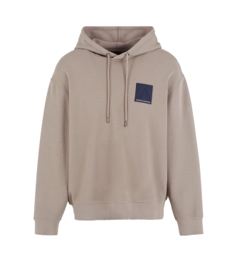 Armani Exchange Beige hooded sweatshirt