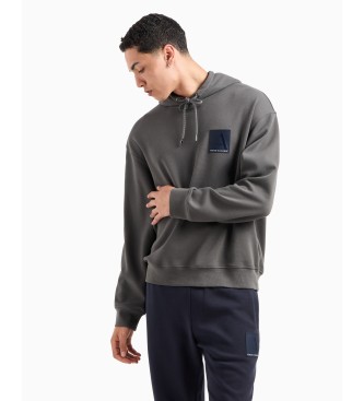 Armani Exchange Graues Sweatshirt mit Kapuze