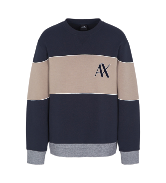 Armani Exchange Marineblaues Sweatshirt mit Rundhalsausschnitt