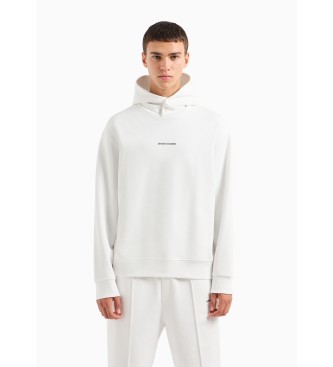 Armani Exchange Kapuzenpullover aus franzsischer Frottee-Baumwolle ASV wei