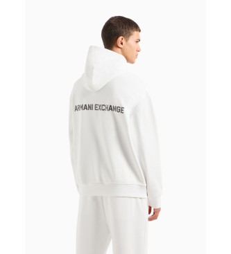 Armani Exchange French terry cotton hoodie ASV white