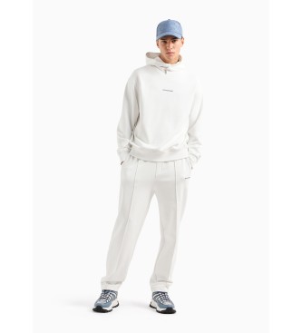 Armani Exchange Sweat  capuche en coton ponge ASV blanc