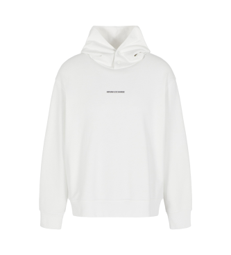 Armani Exchange Sweat  capuche en coton ponge ASV blanc