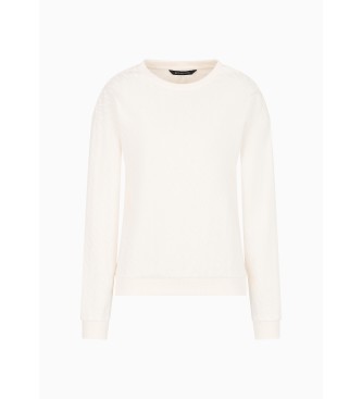 Armani Exchange Sweat-shirt beige en tissu ponge